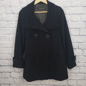 Marc New York Andrew Marc black wool pea coat